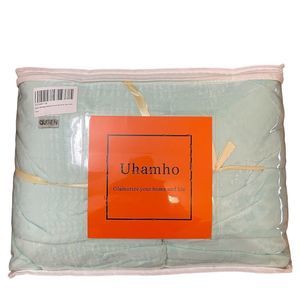 Uhamho Fluffy Vintage Bedding Set Boho Duvet Cover Set with Pillow Shams